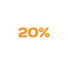 20 percent statistic icon
